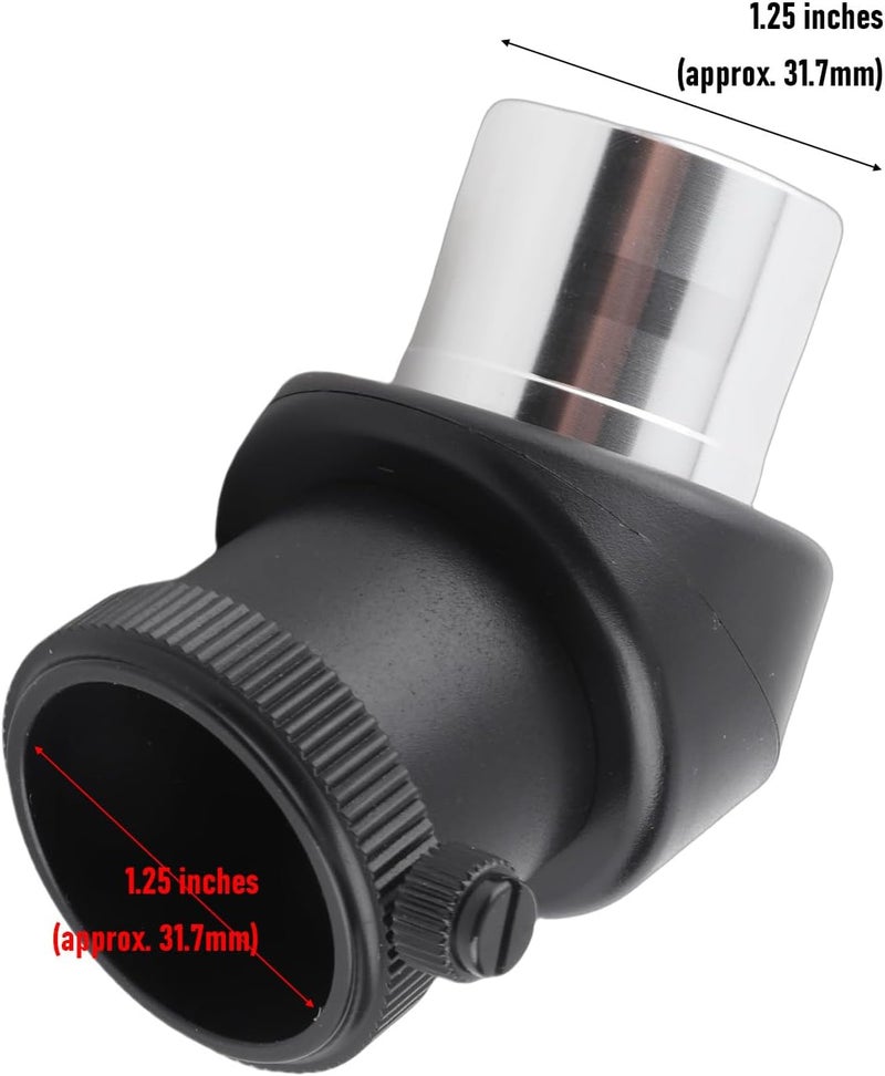 ciciglow 1.25inch 45 Degree Diagonal Adapter Prism for Astronomical Telescope, Wide Viewing, More Light , Clear Image with Dust Proof Cover and Excellent Lens - Image 4